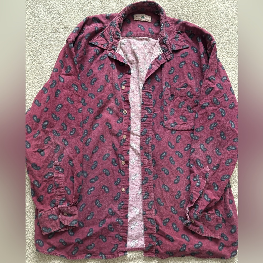 Vintage Paisley Button Down Flannel